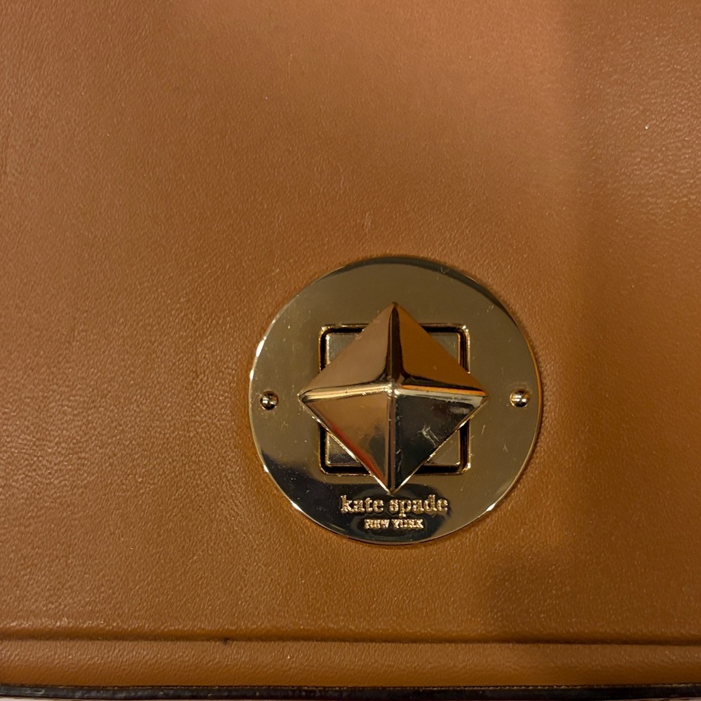 Brown Genuine Leather Kate Spade Crossbody Bag - Picture 2 of 3